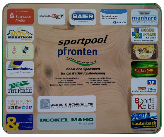 Sponsorentafel: Sportpool Pfronten